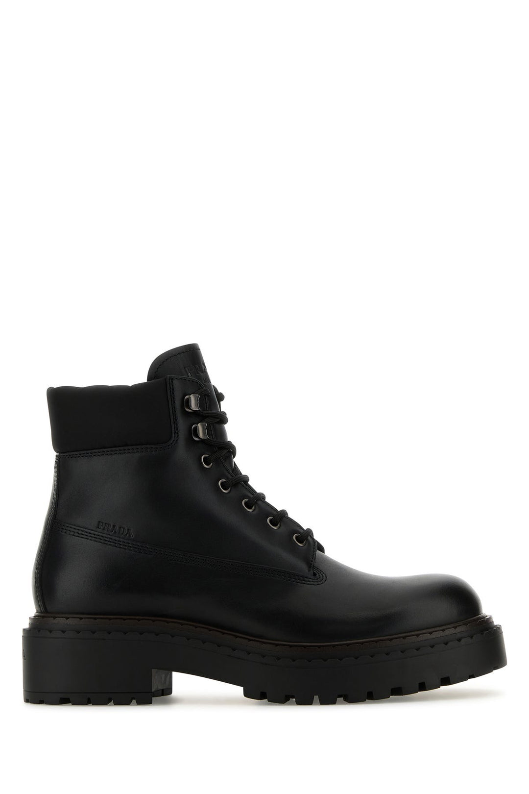 Black leather ankle boots