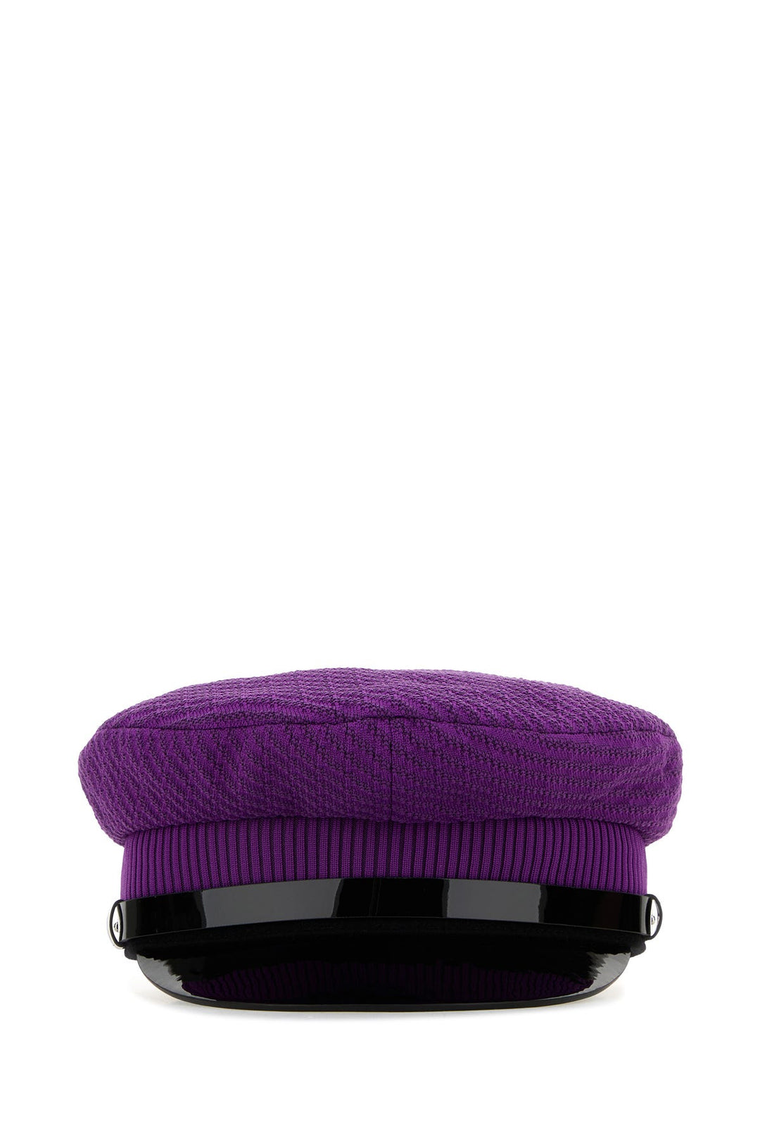 Purple stretch nylon baker boy hat