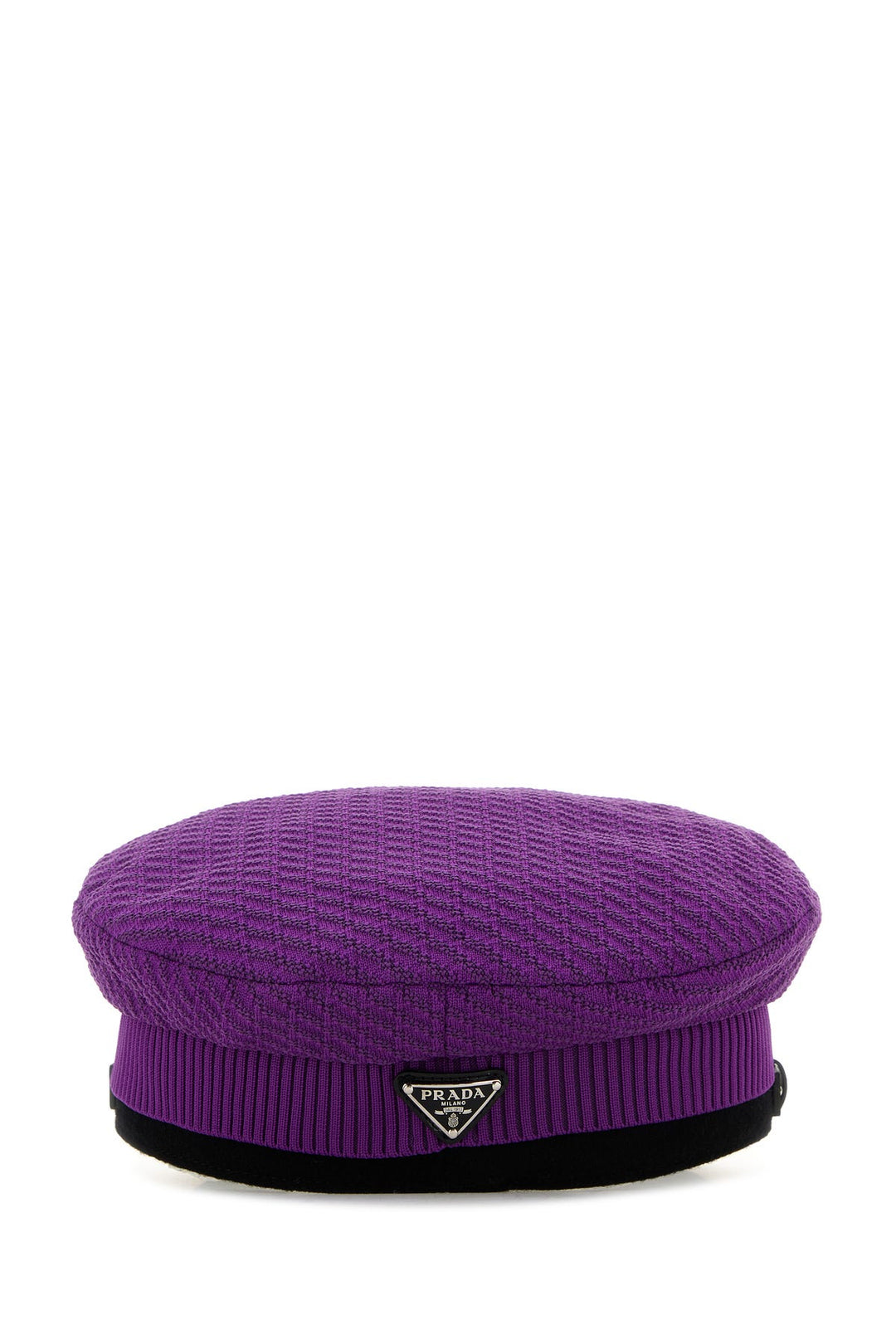 Purple stretch nylon baker boy hat