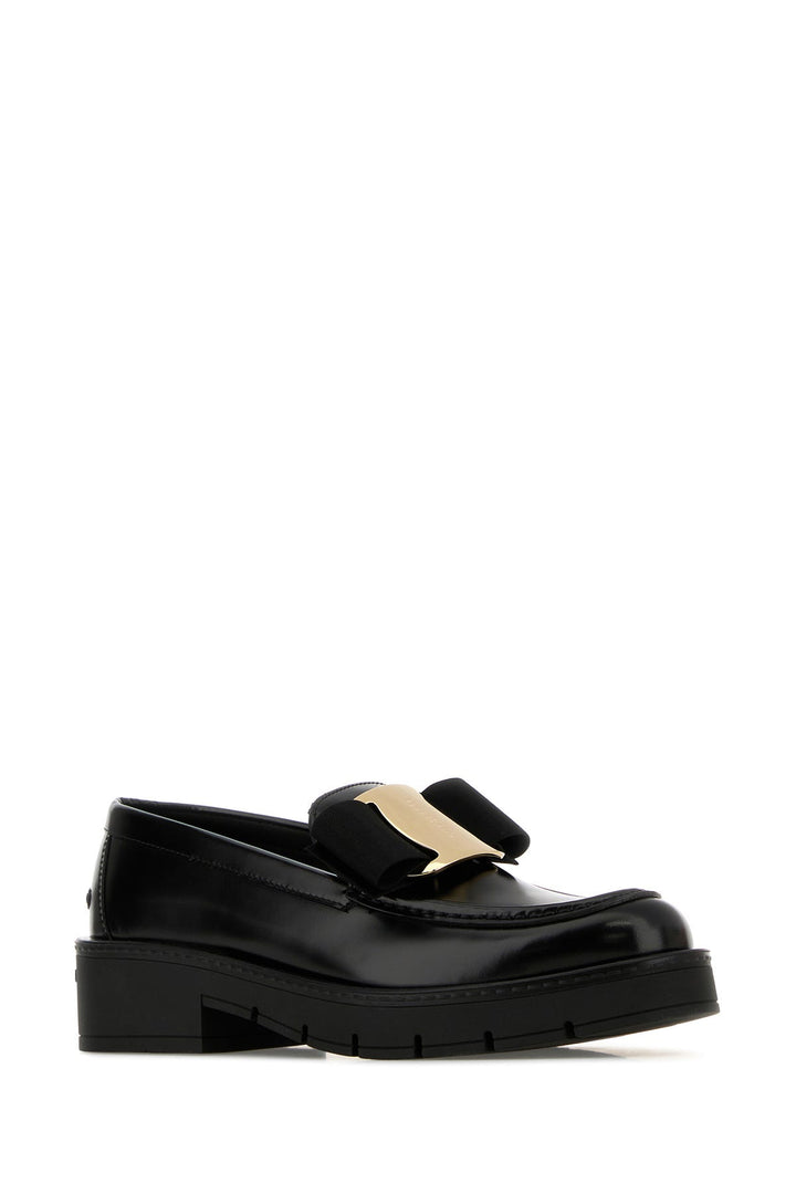 Black leather Mirty loafers