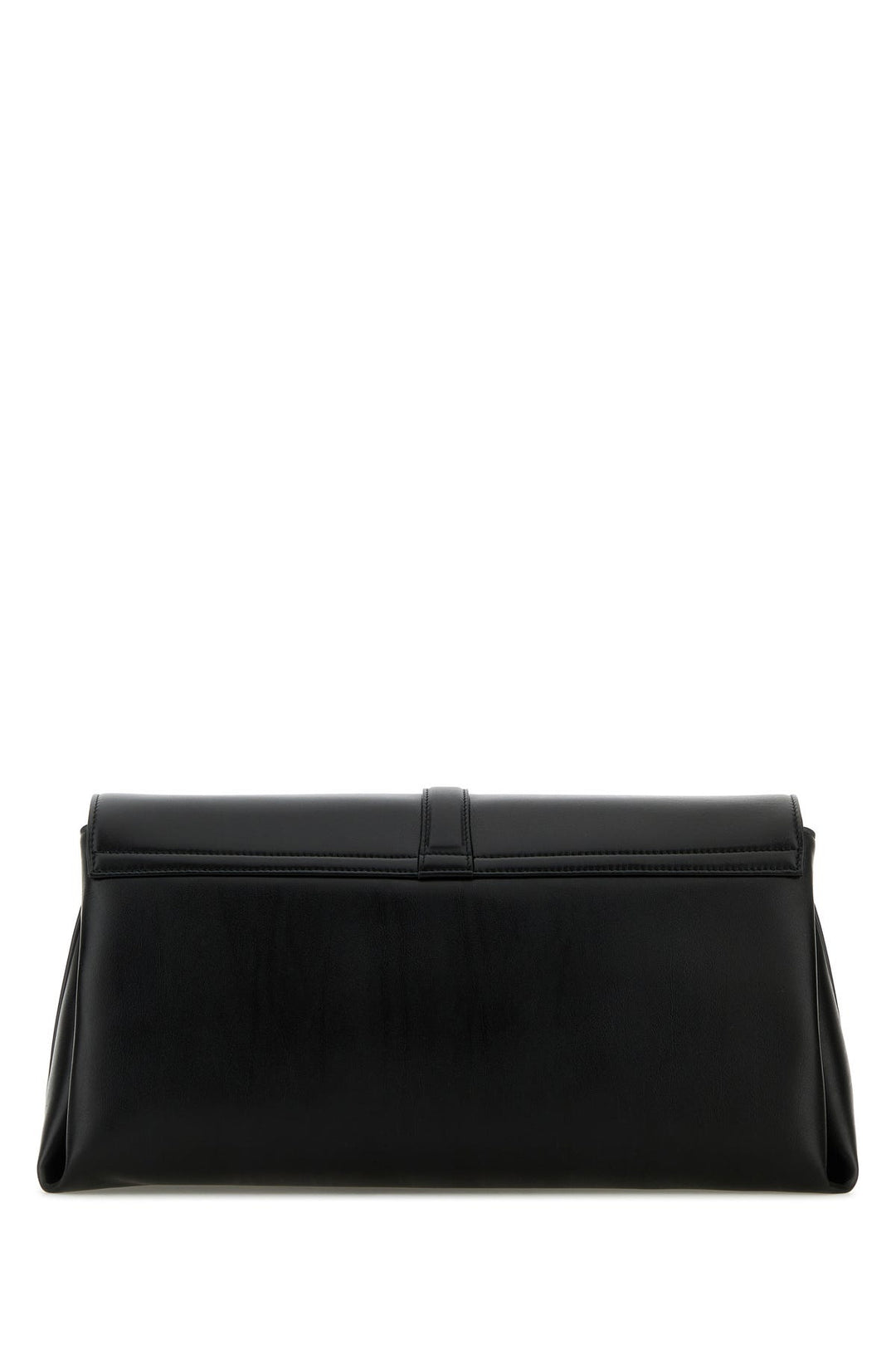 Black leather large crossbody bag