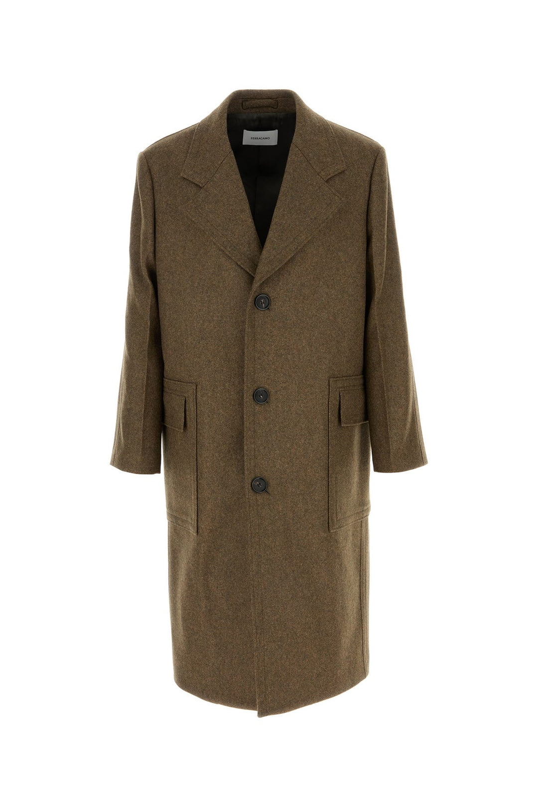 Melange mud wool coat