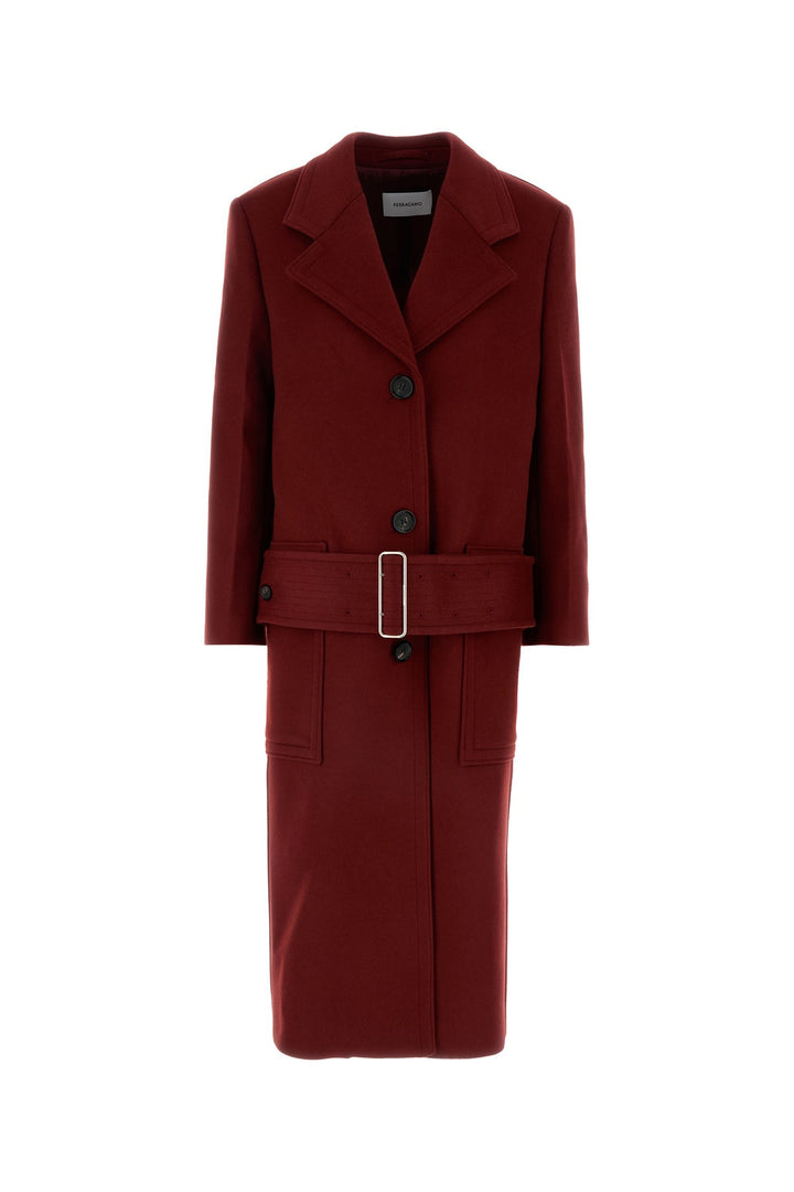 Tiziano red wool blend coat