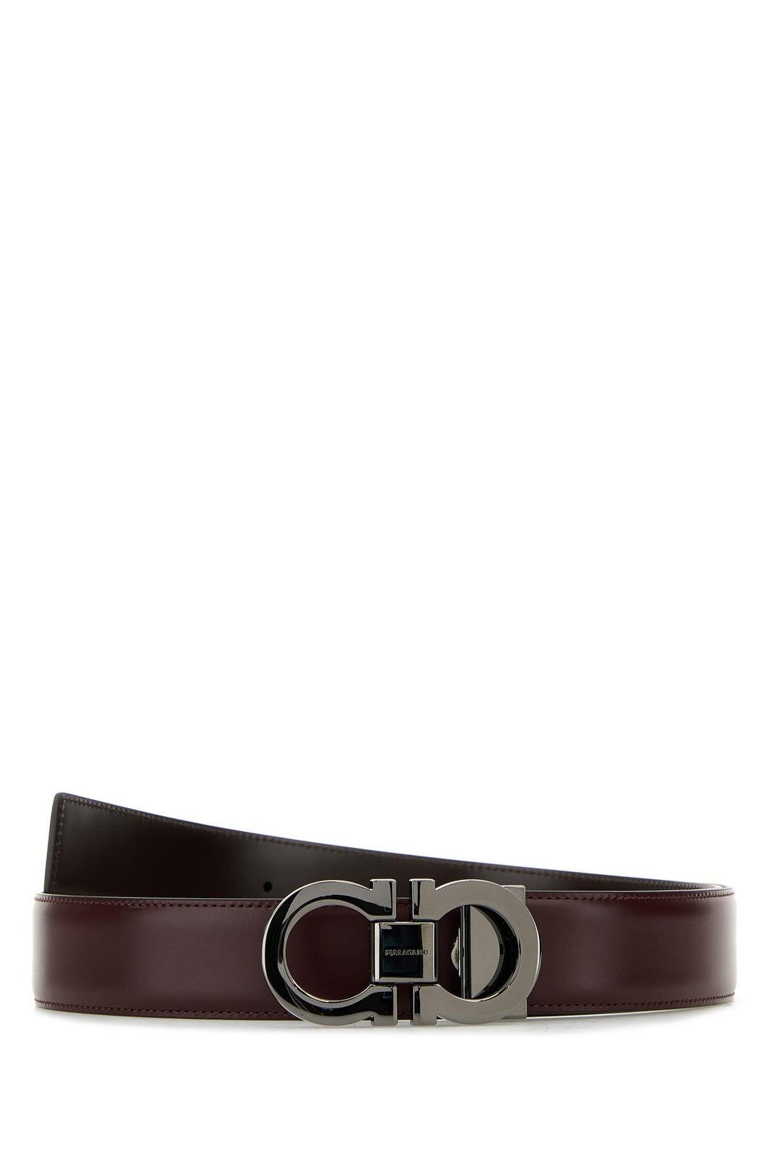 Grape leather reversible belt