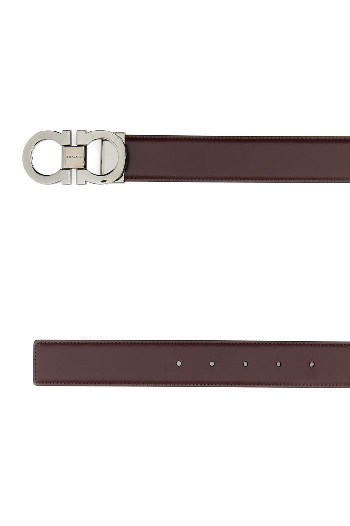 Grape leather reversible belt