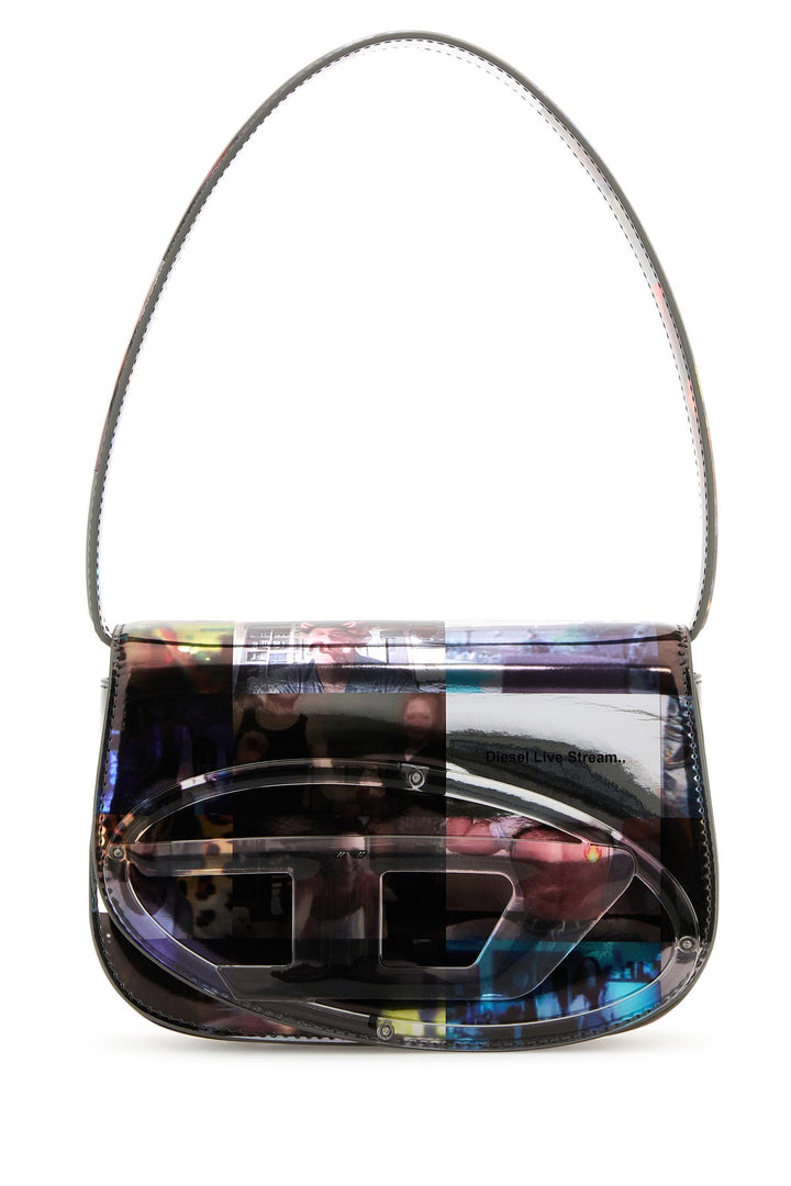 Printed synthetic leather 1DR shoulder bag