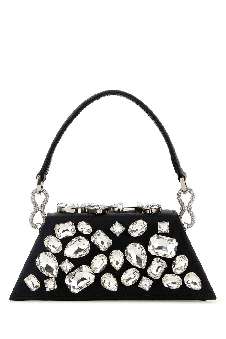 Black satin mini Samantha handbag