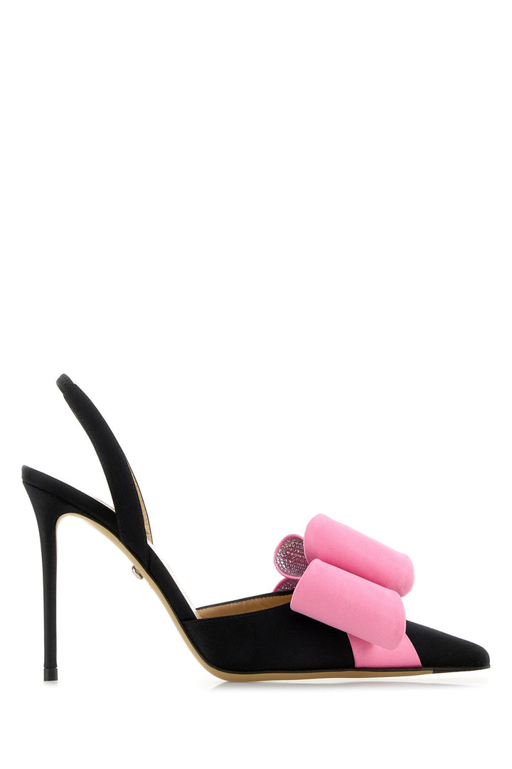 Black satin Le Cadeau pumps