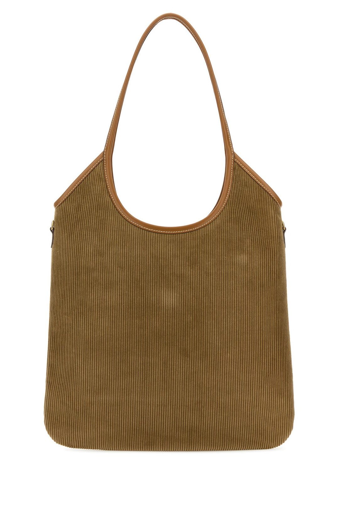 Khaki corduroy shopping bag