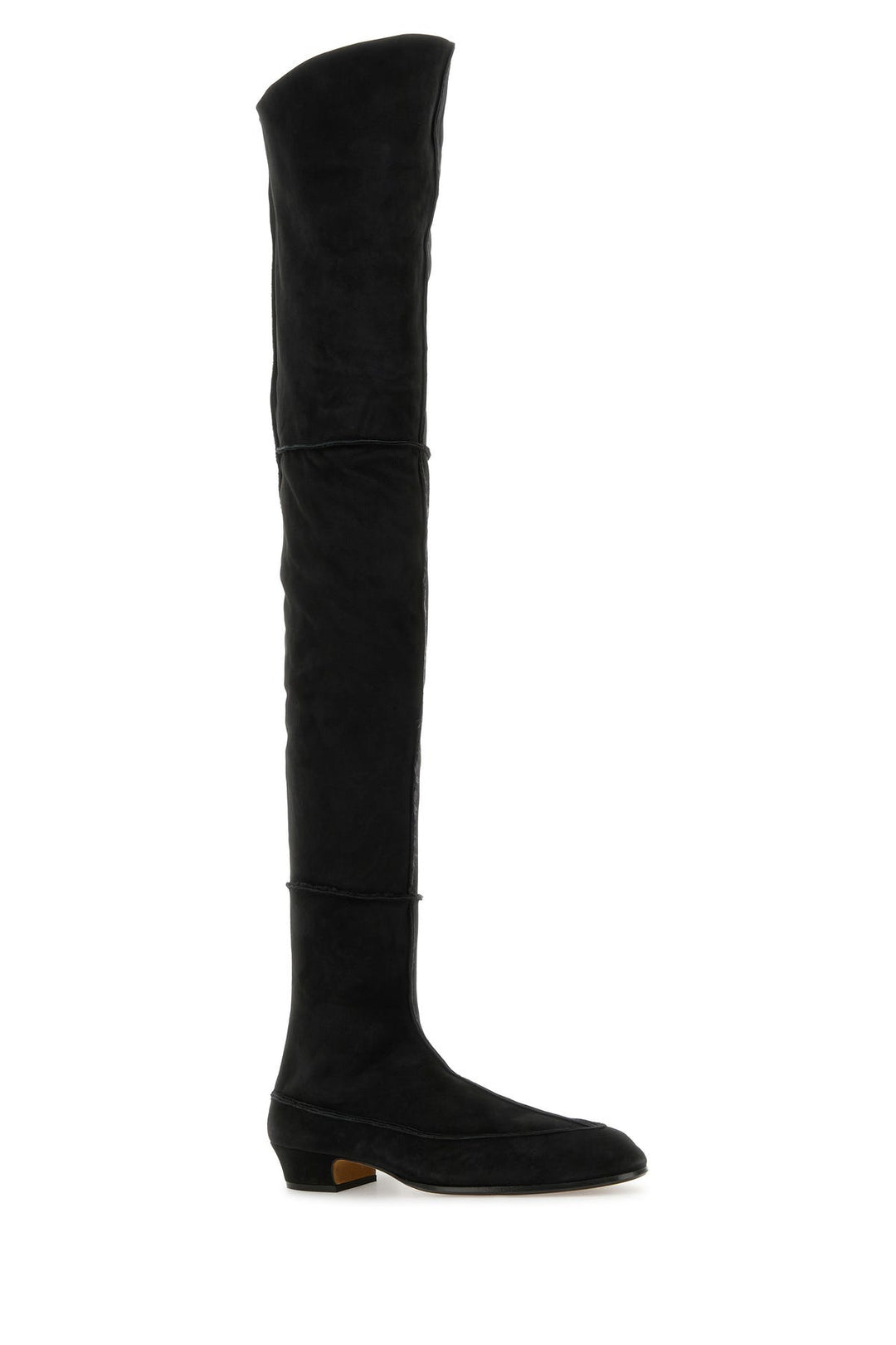 Black suede Awar 25 over-the-knee boots