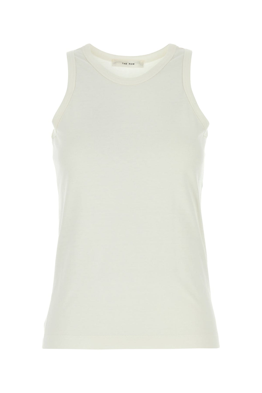 White cotton blend Marius tank top