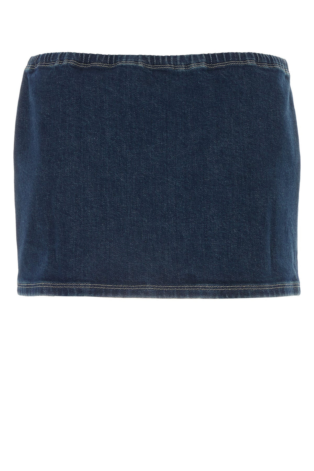 Stretch denim mini skirt