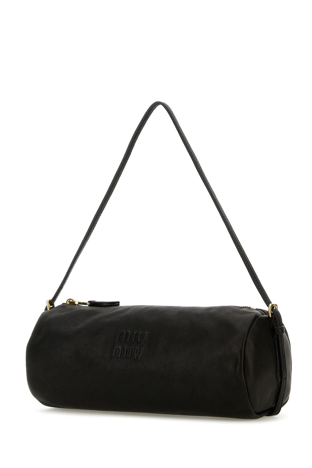 Black nappa leather shoulder bag