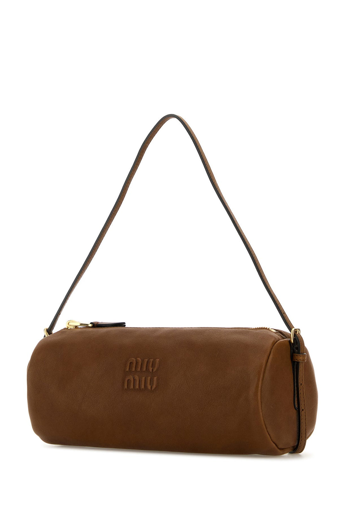 Caramel nappa leather shoulder bag