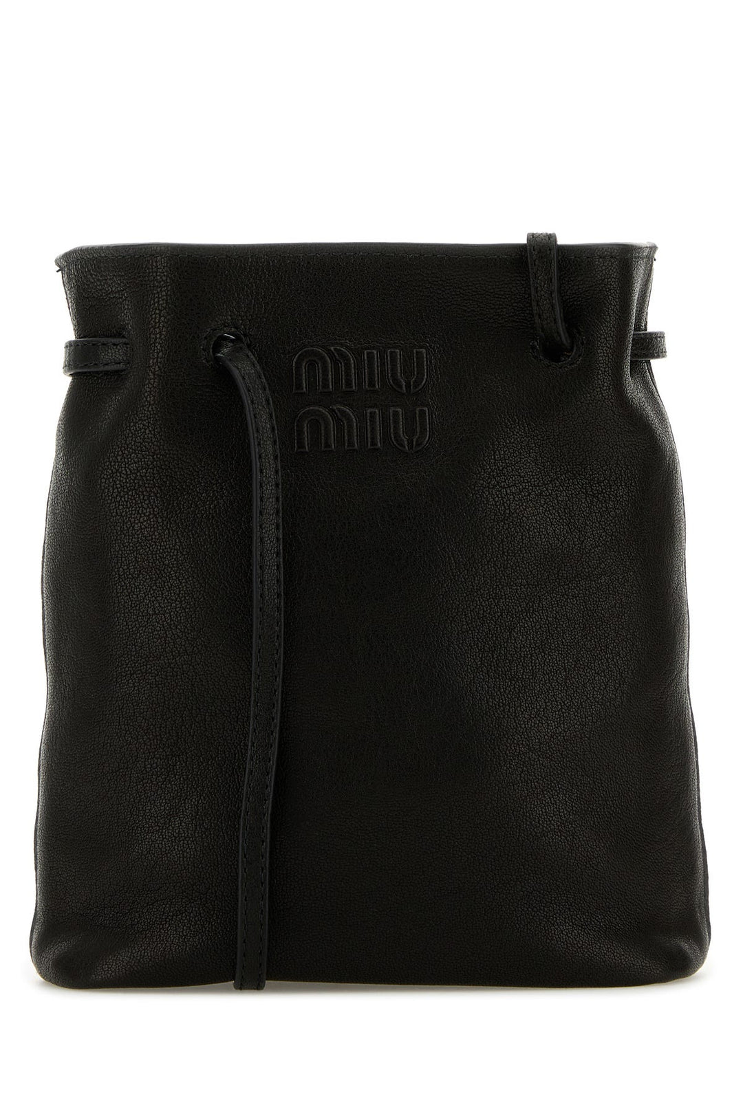 Black leather crossbody bag