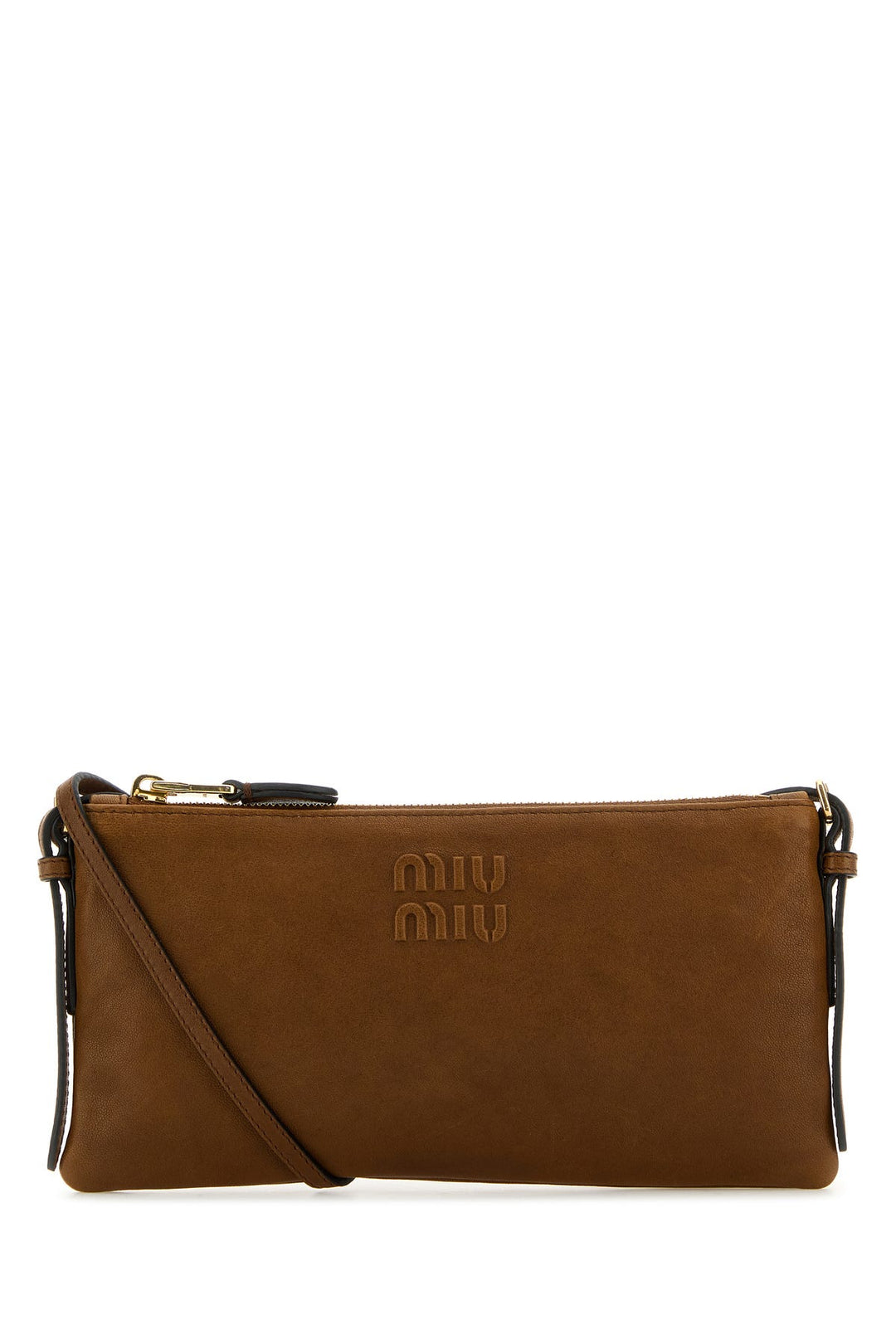 Caramel nappa leather shoulder bag