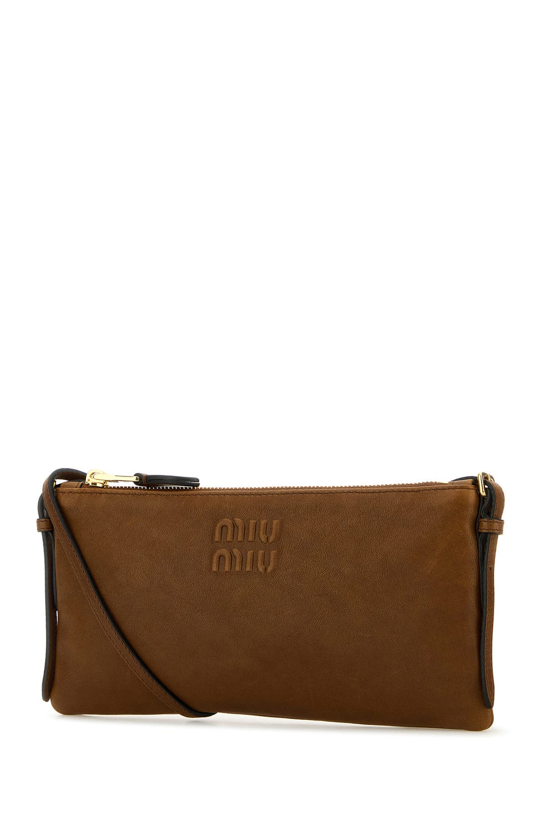 Caramel nappa leather shoulder bag