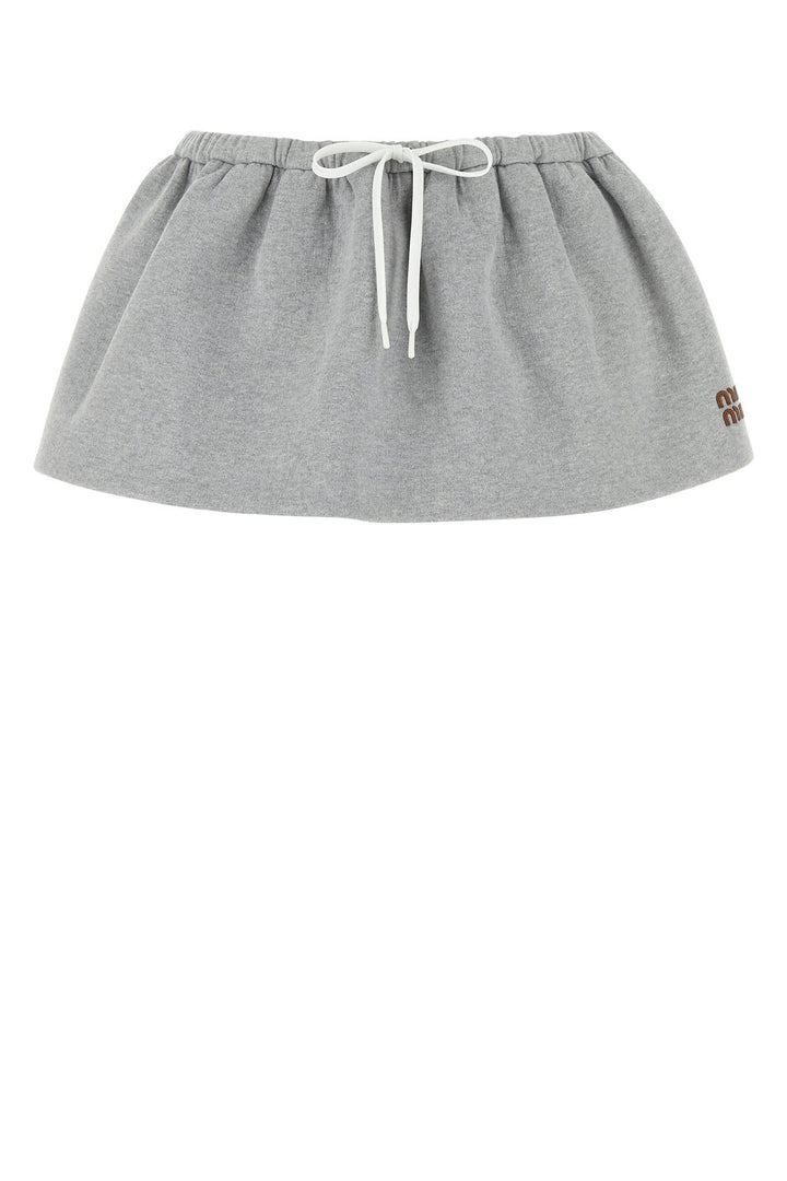 Grey cotton mini skirt