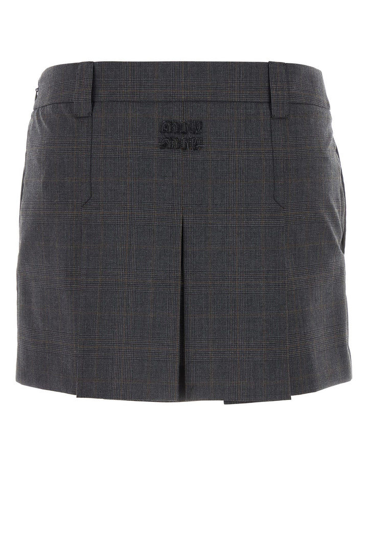 Glencheck mini skirt