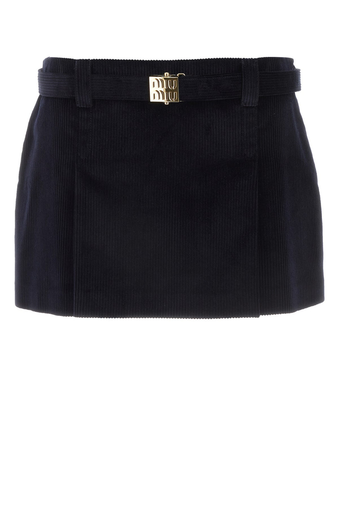 Midnight blue corduroy mini skirt