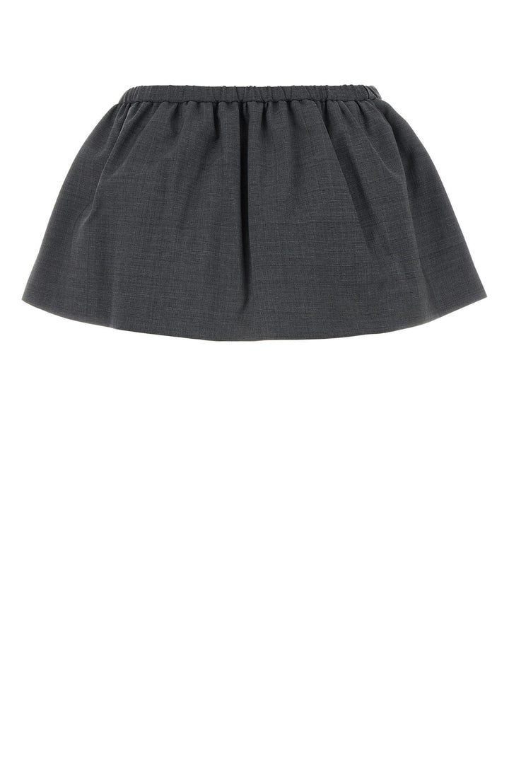 Slate Glencheck mini skirt