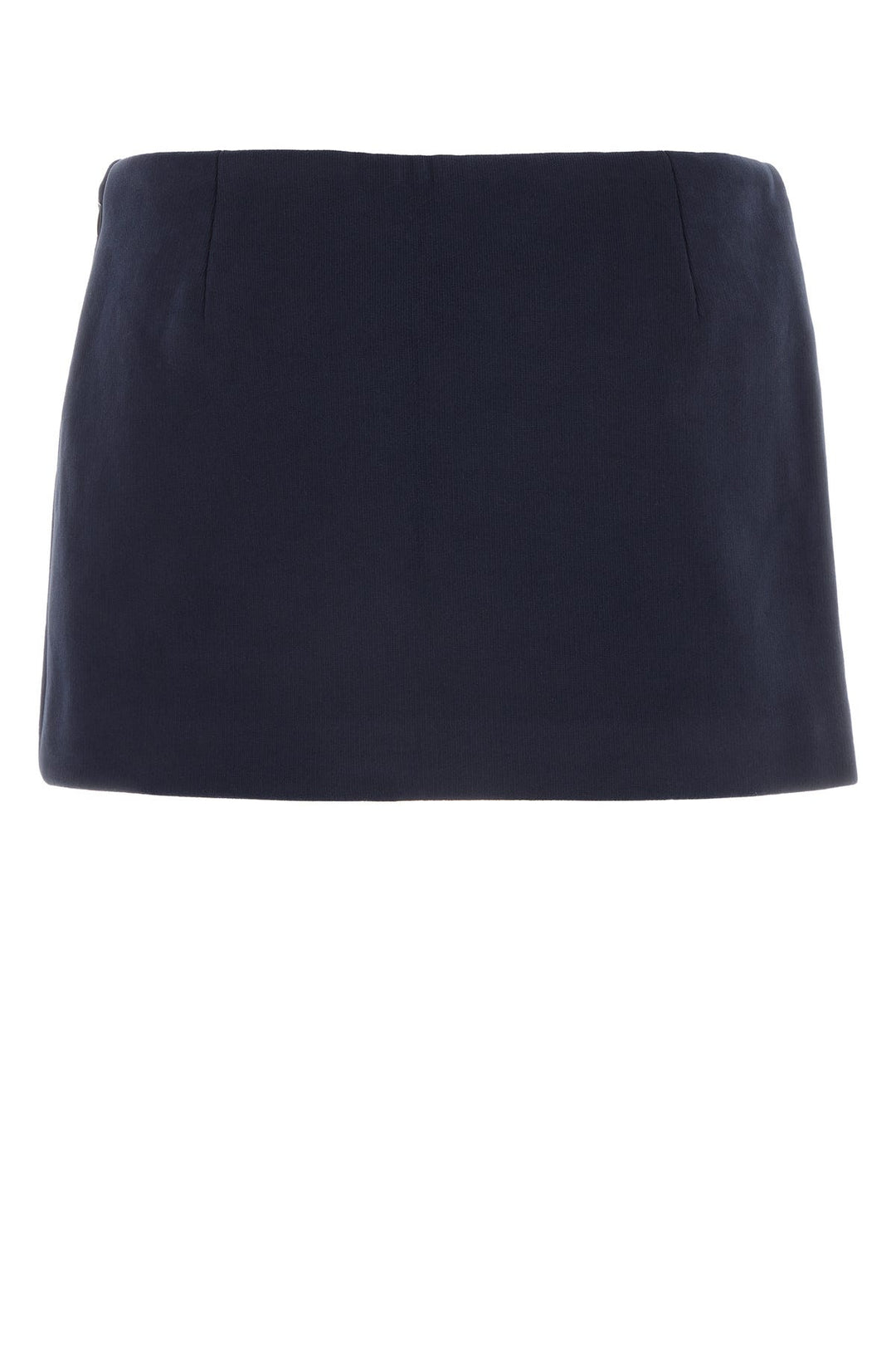 Navy blue cotton mini skirt