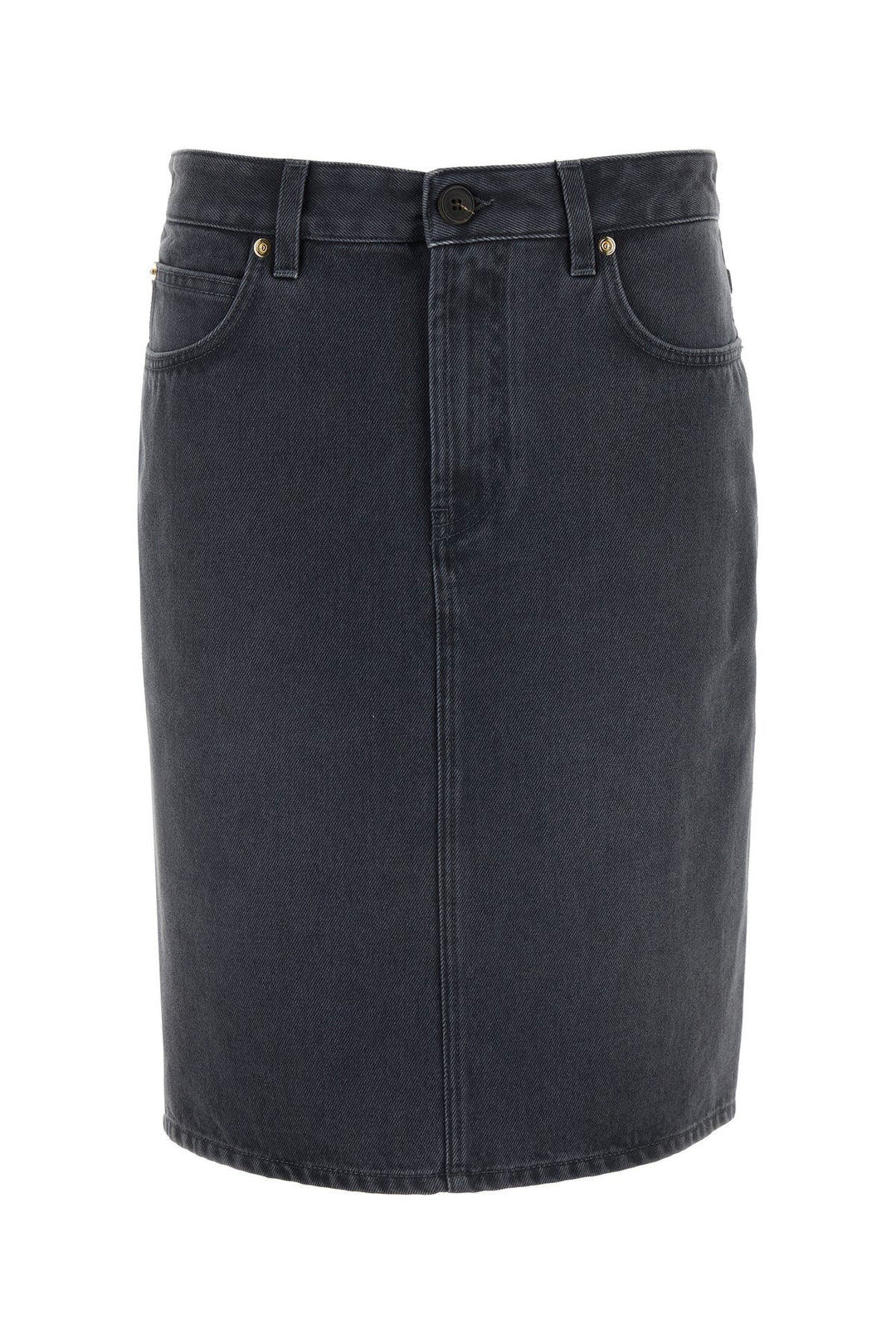 Graphite denim skirt