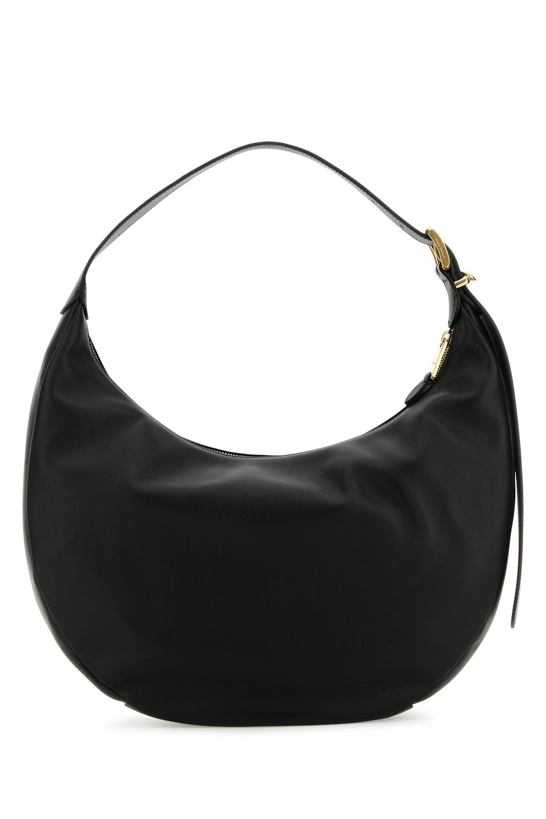 Black leather shoulder bag