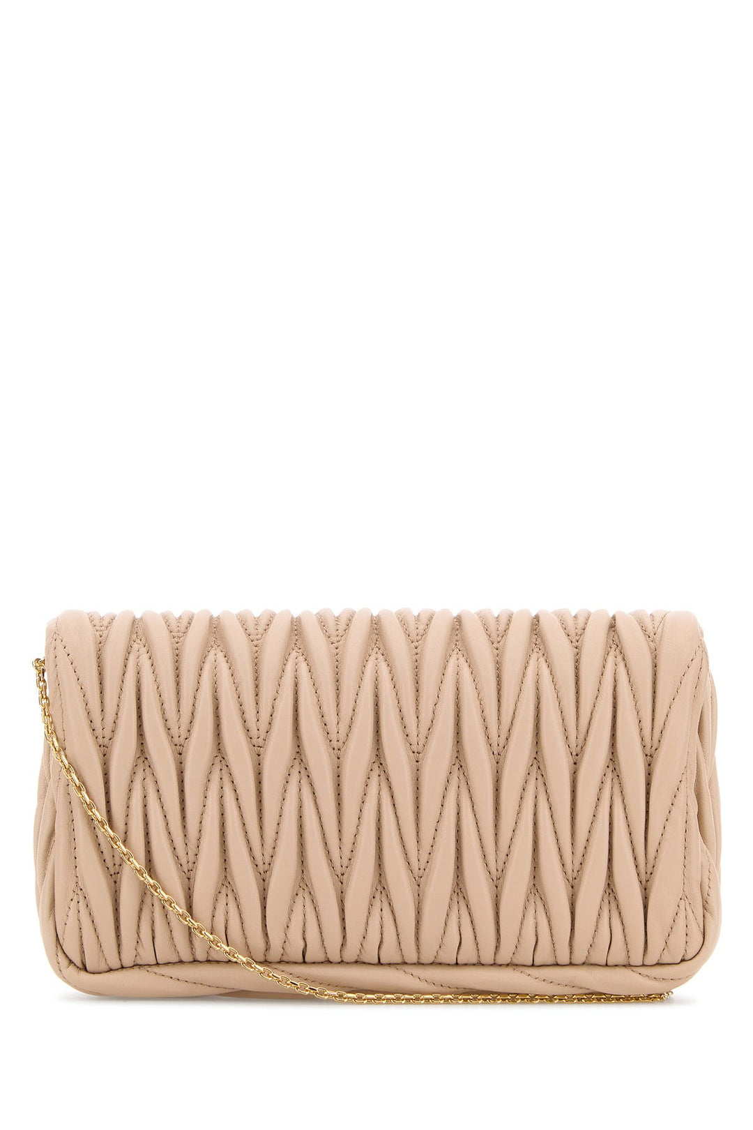 Powder pink nappa leather mini clutch