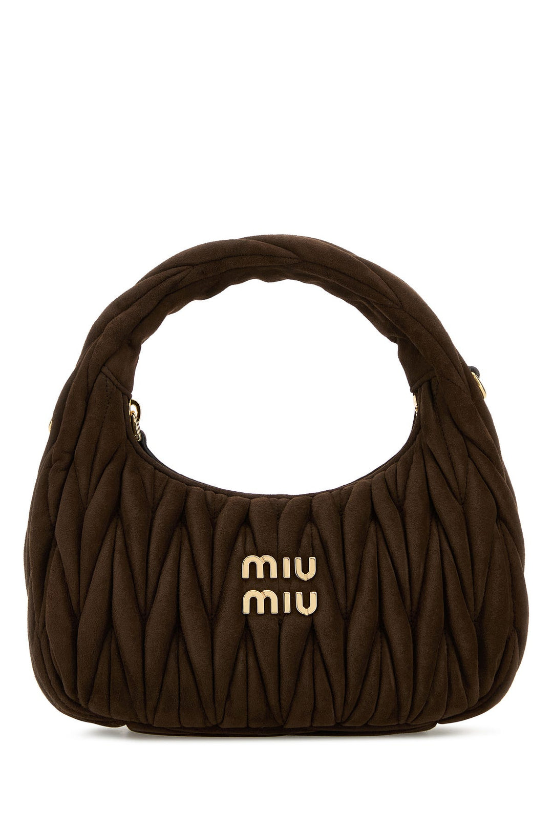 Dark brown suede handbag