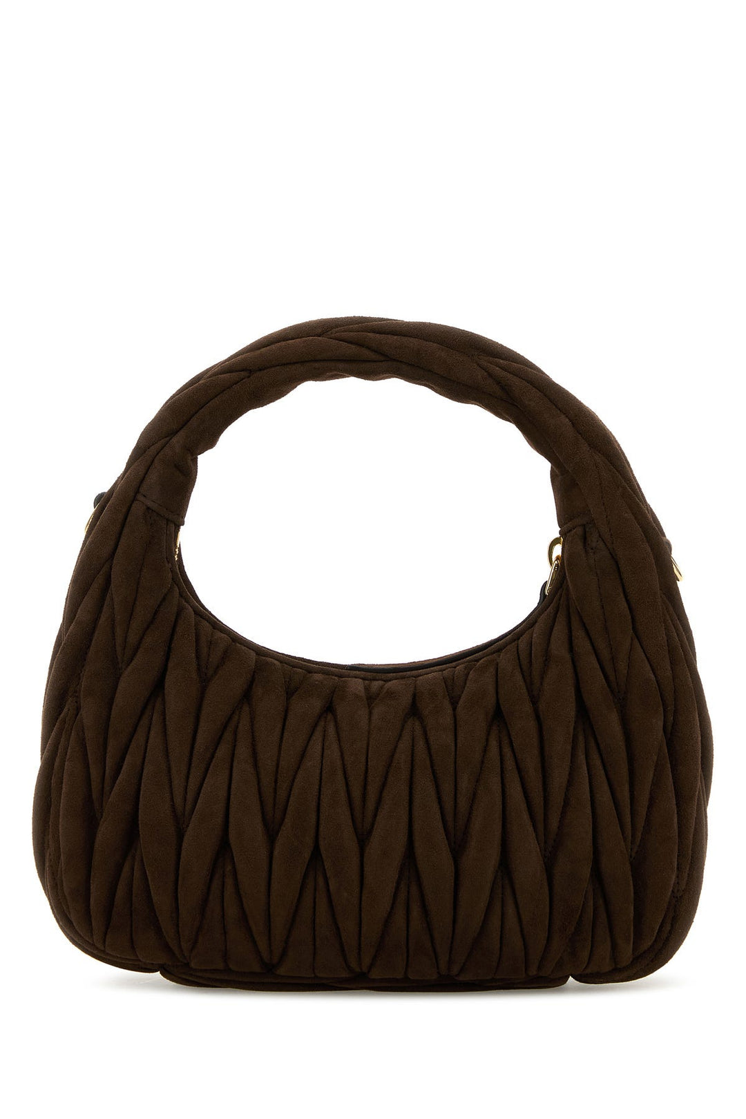 Dark brown suede handbag