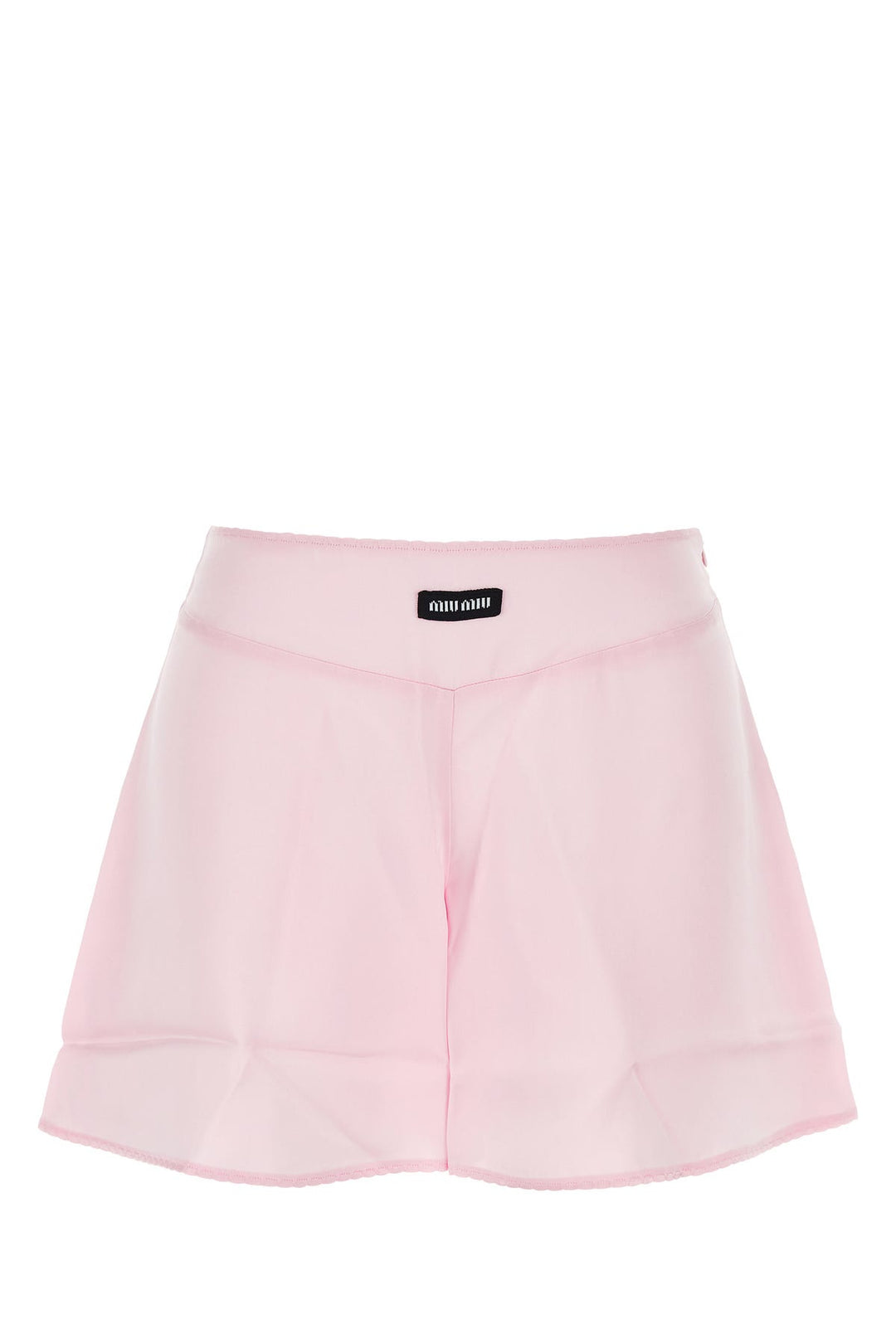 Pink satin shorts