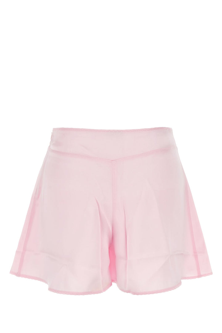 Pink satin shorts