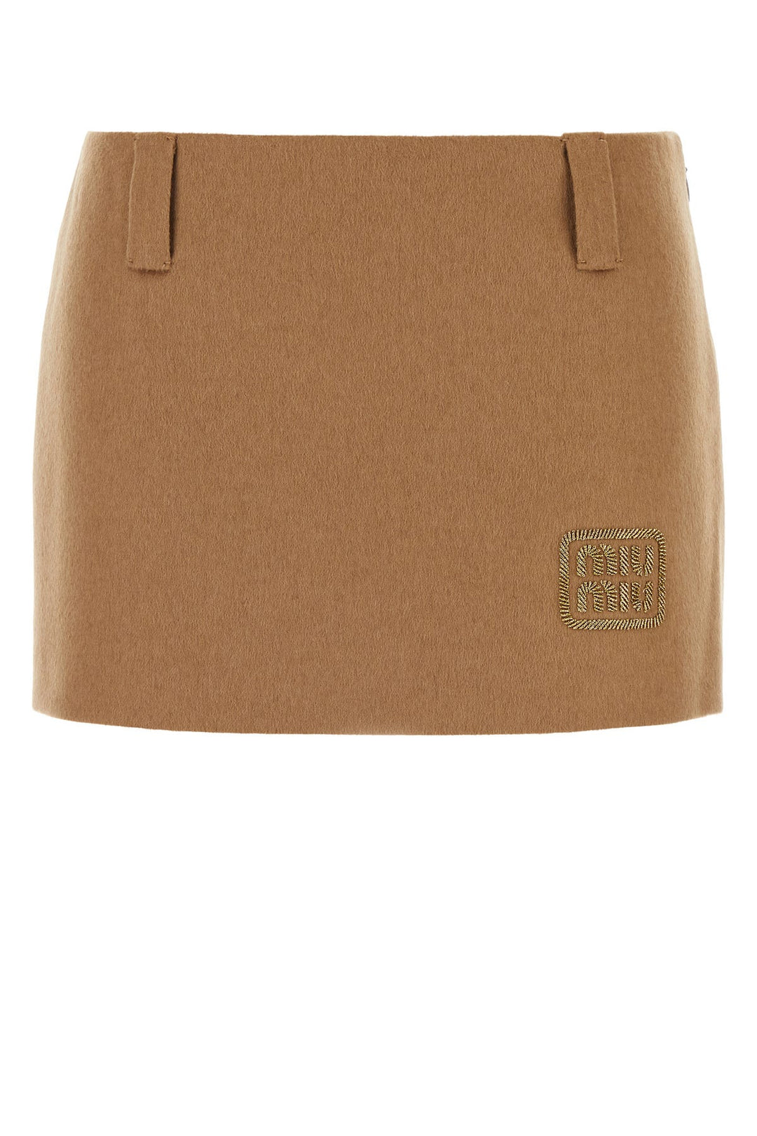 Camel mini skirt