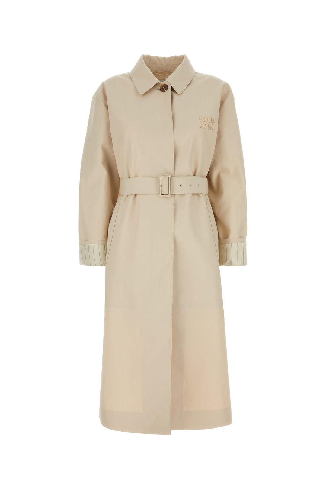 Sand cotton trench coat