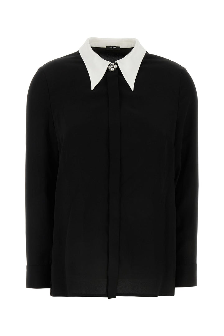 Black crepe shirt