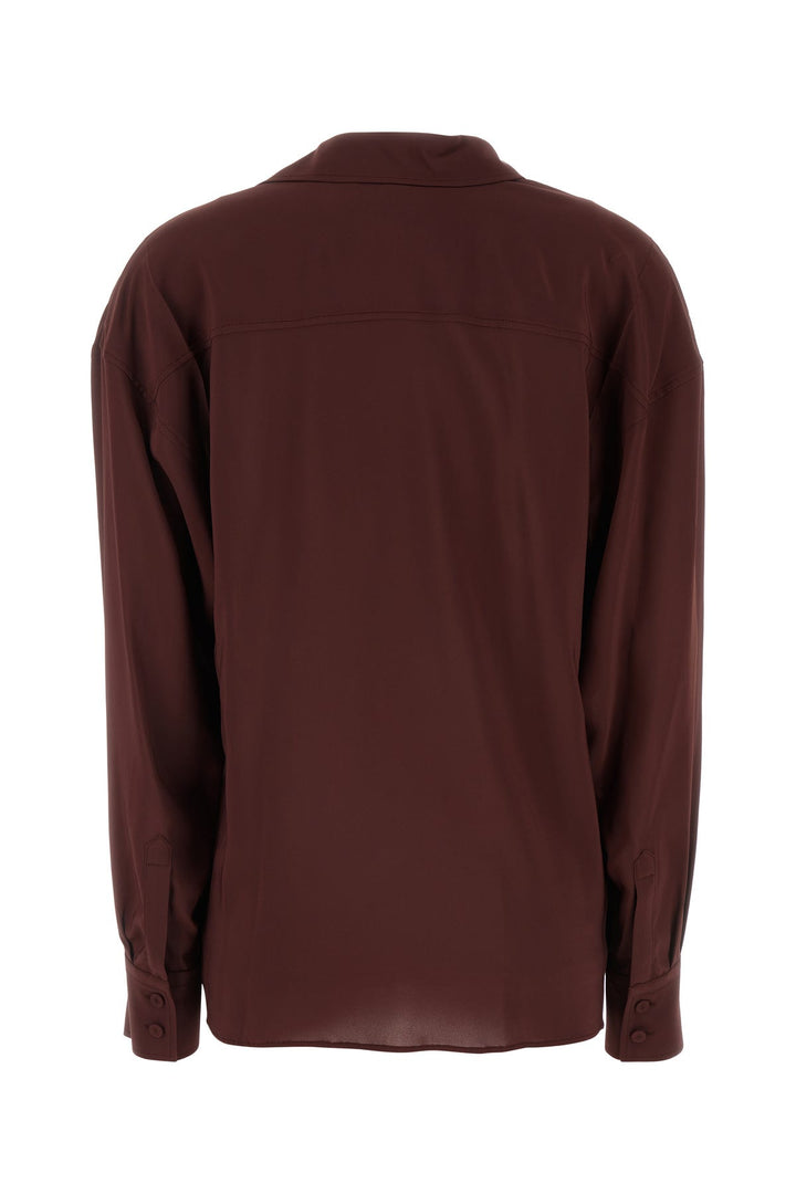 Burgundy stretch viscose blouse