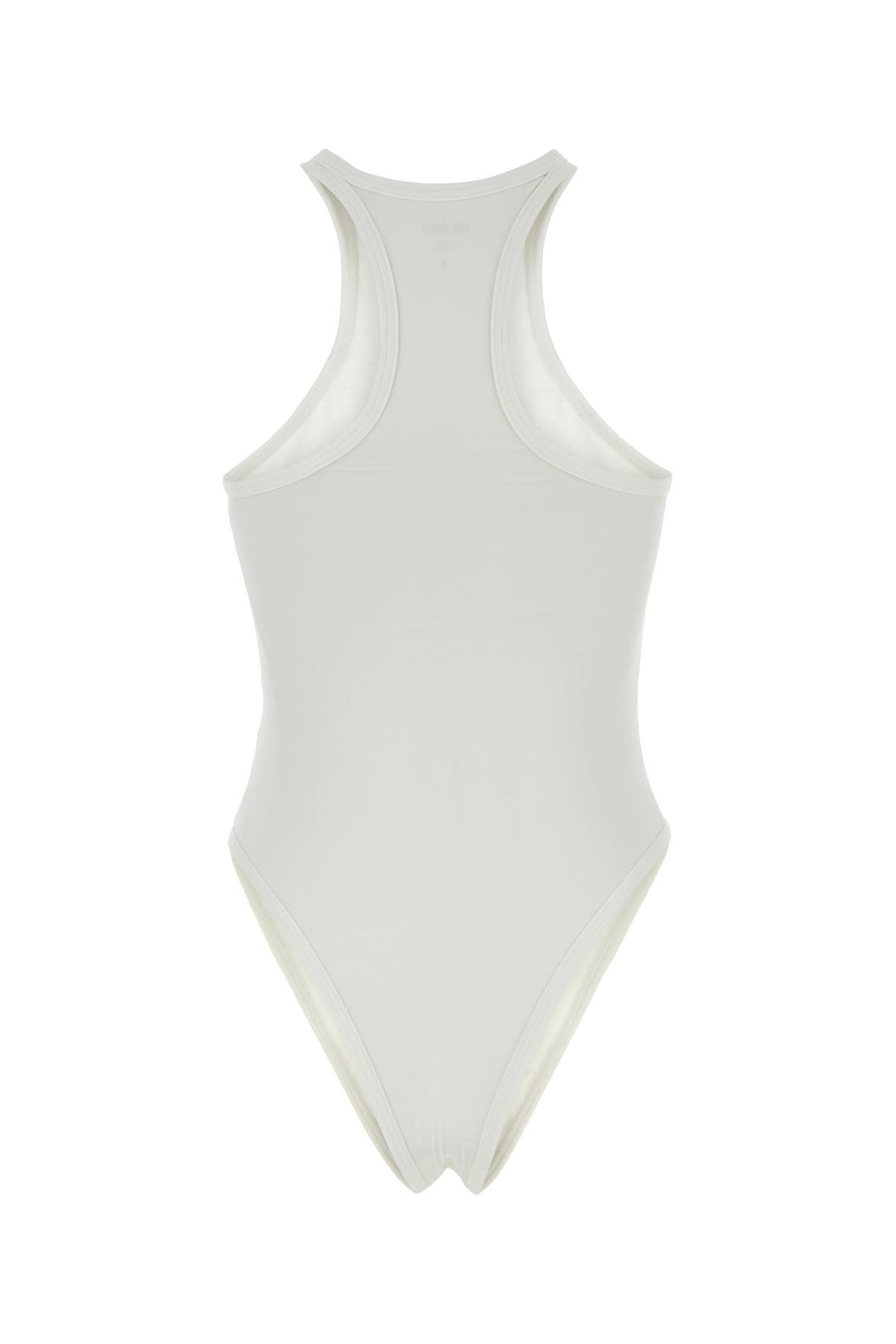 White stretch nylon swimsuit