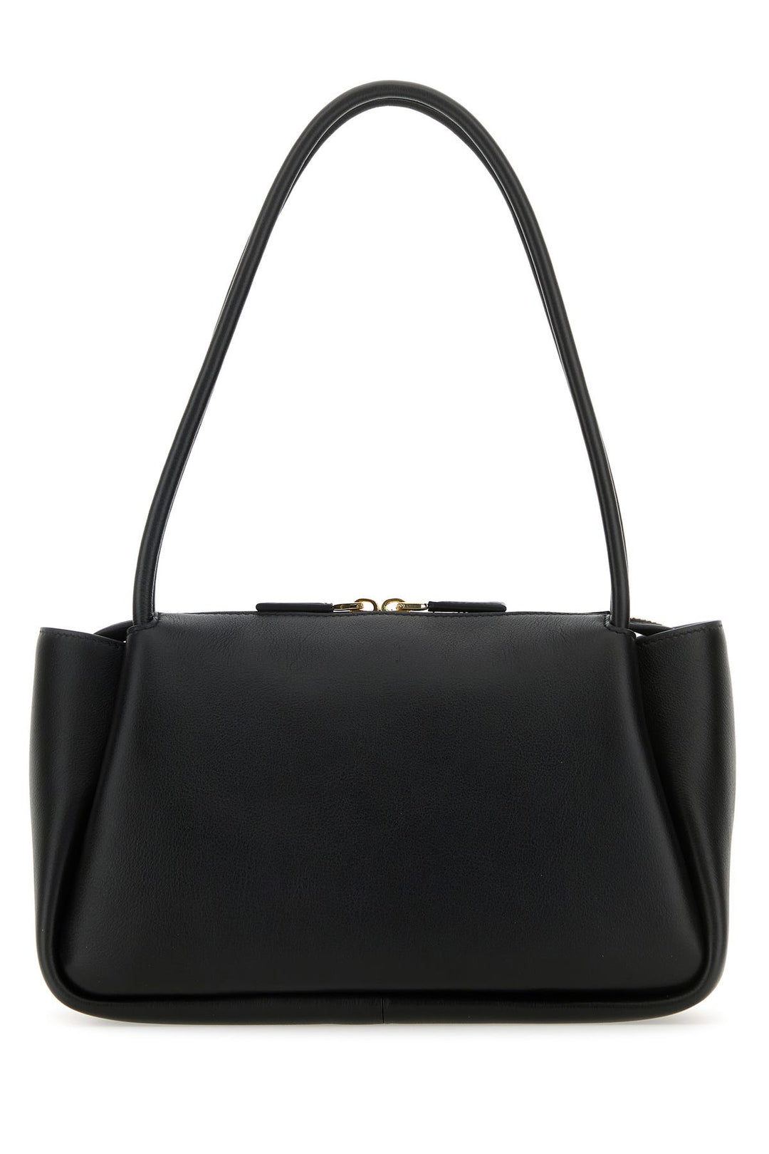 Black leather medium handbag