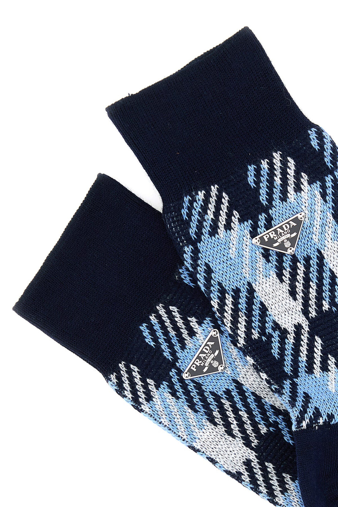 Embroidered stretch cotton socks