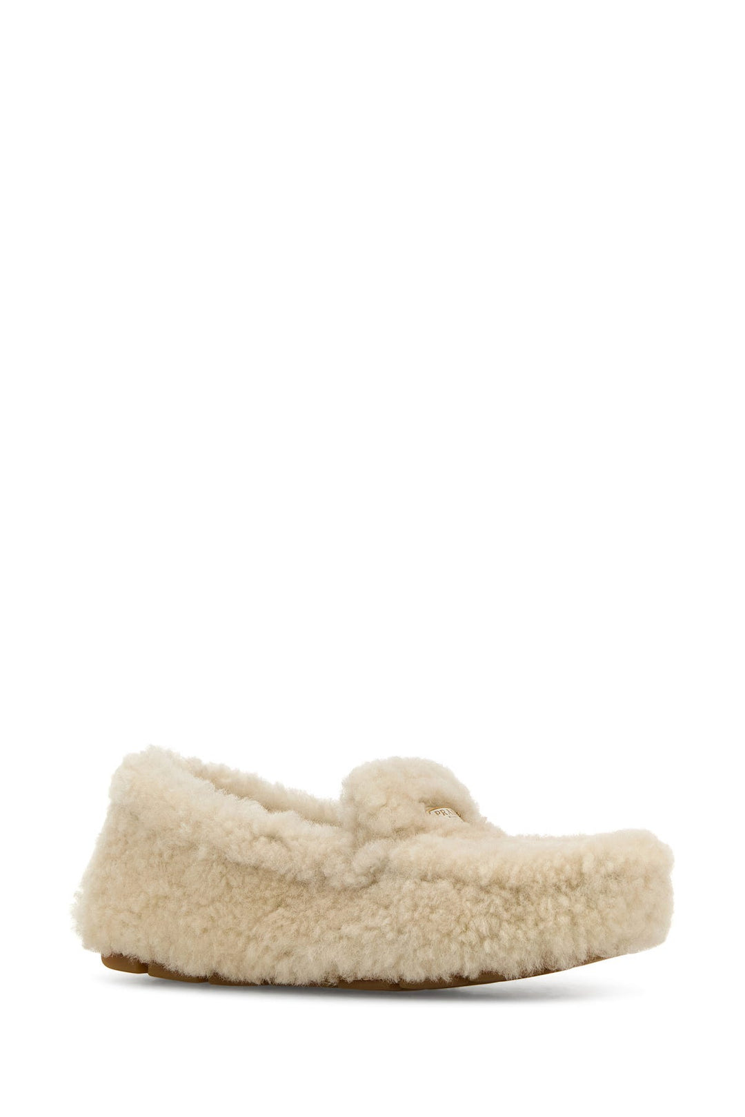 Ivory shearling loafers