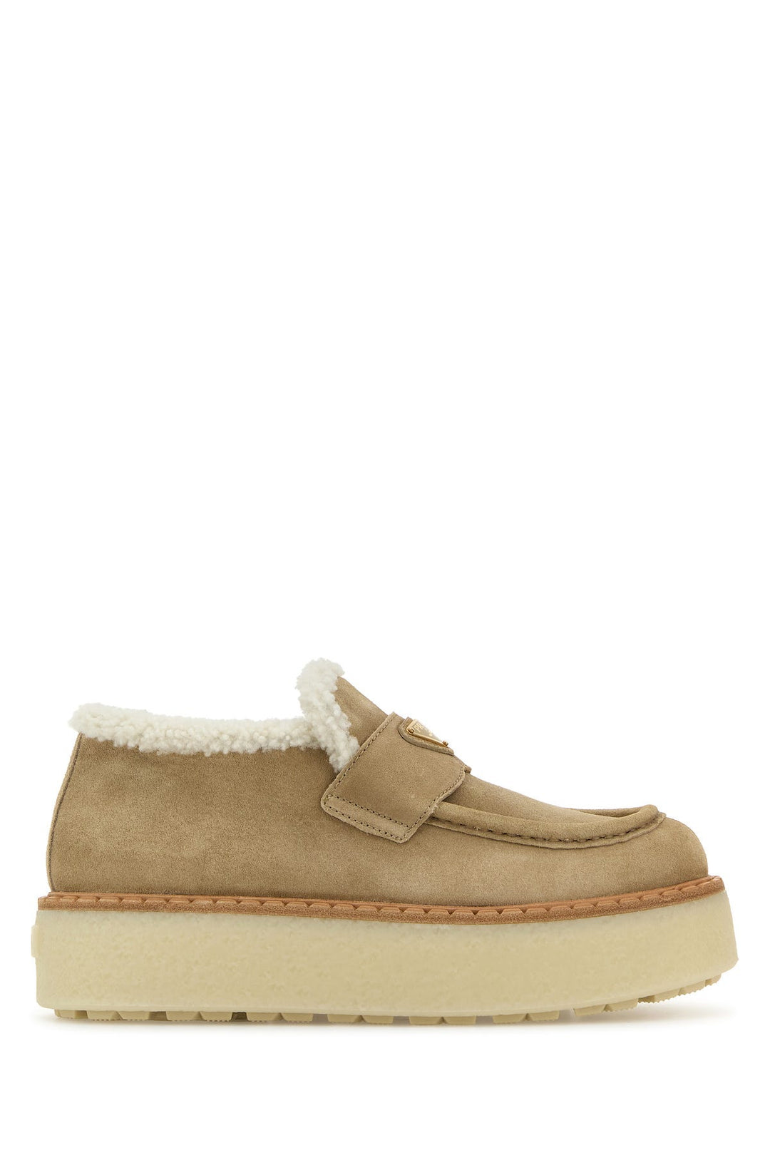 Sand suede loafers