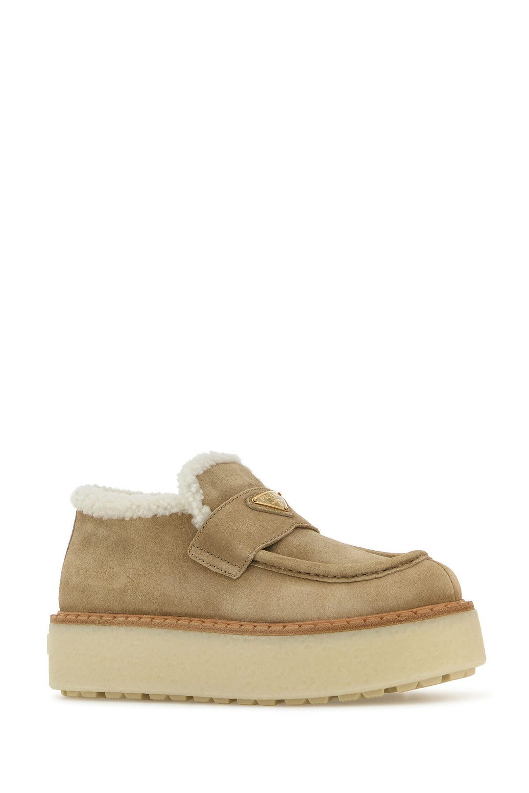 Sand suede loafers