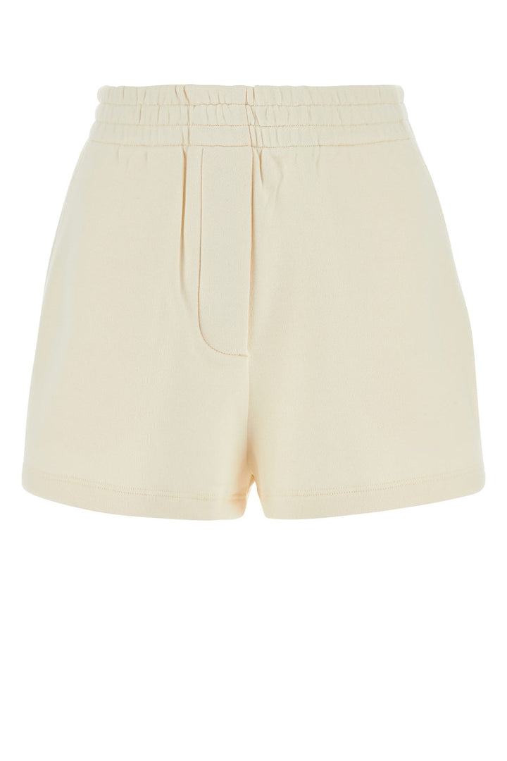 Cream cotton shorts