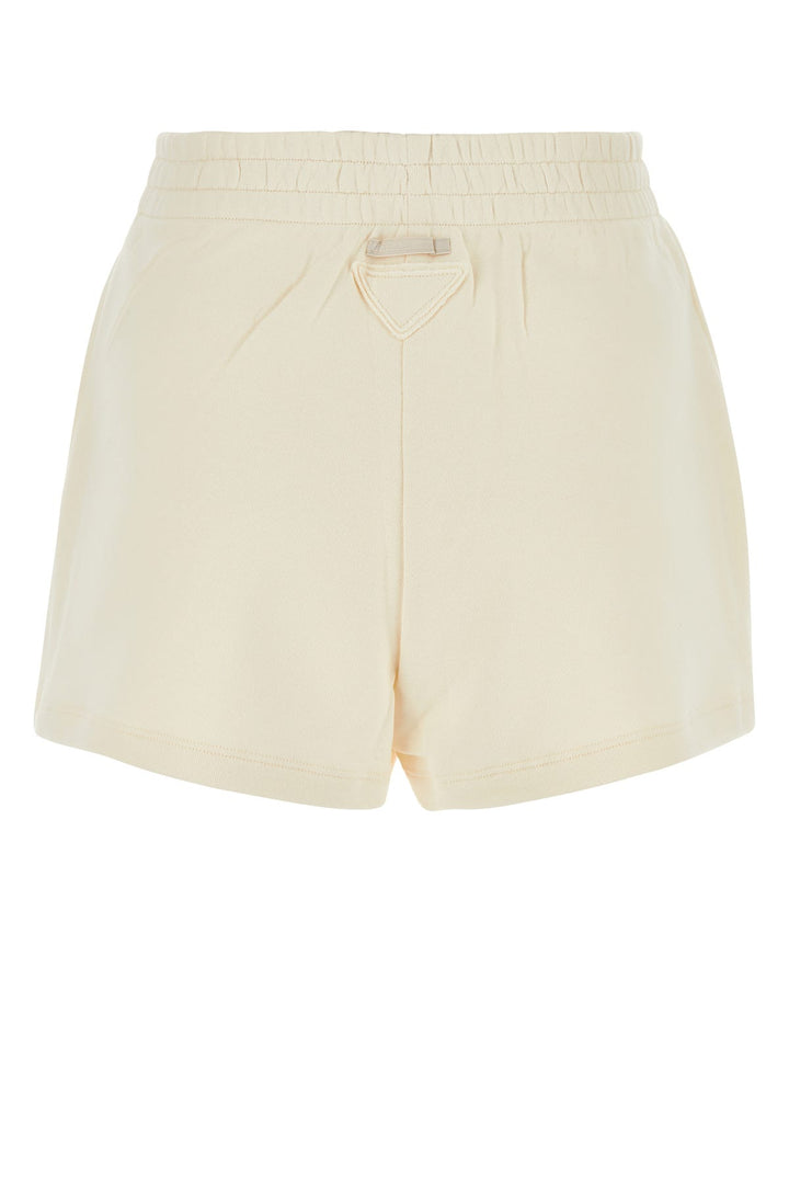 Cream cotton shorts