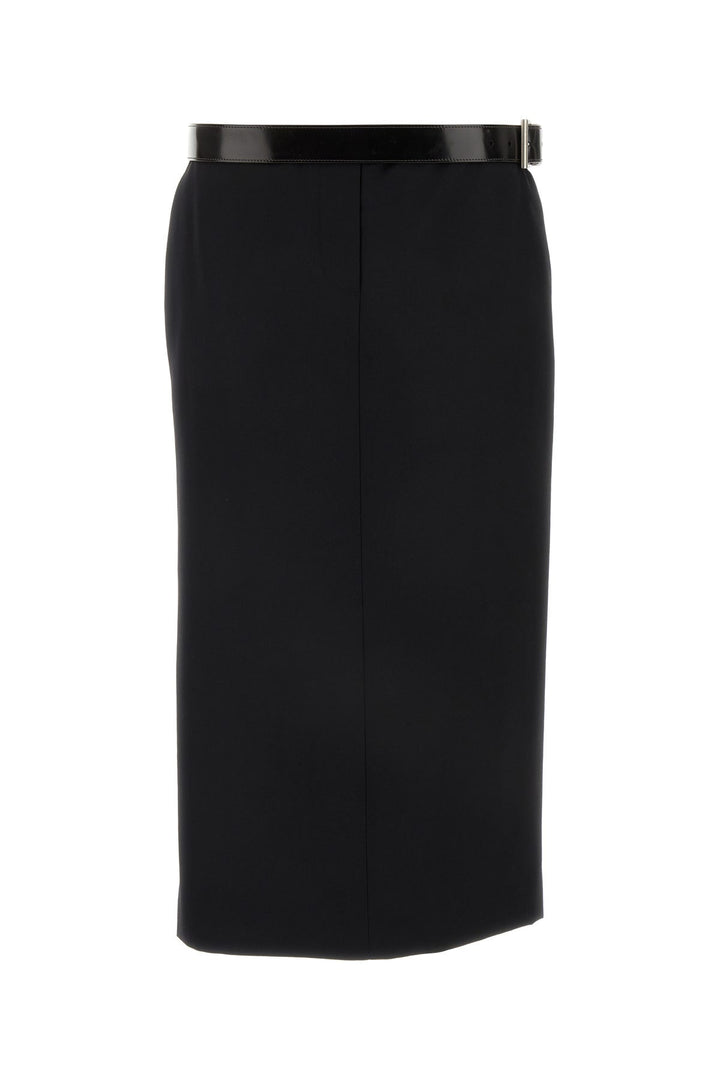 Black gabardine skirt