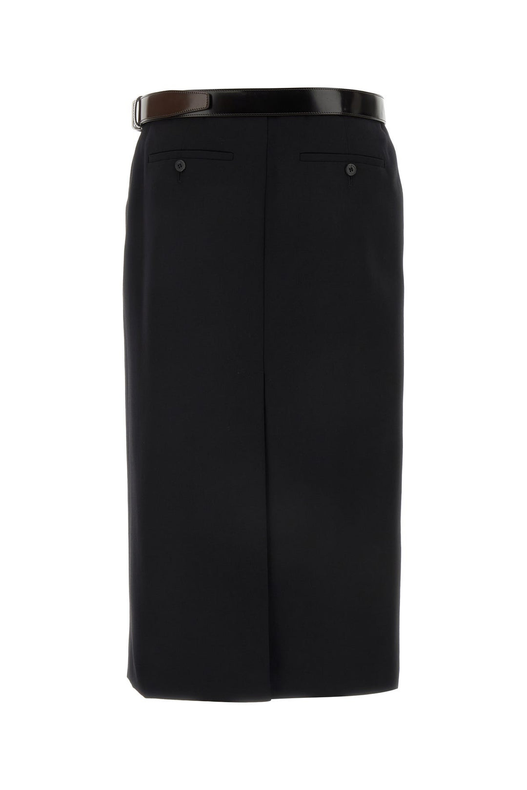 Black gabardine skirt