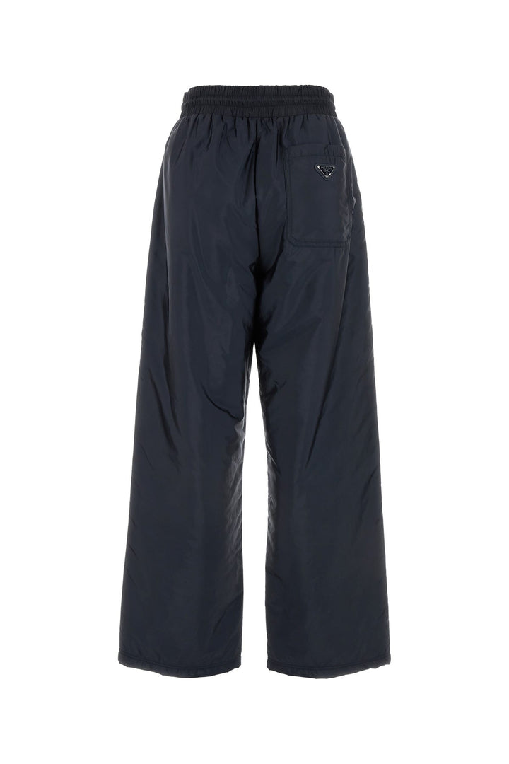 Blue nylon padded pant