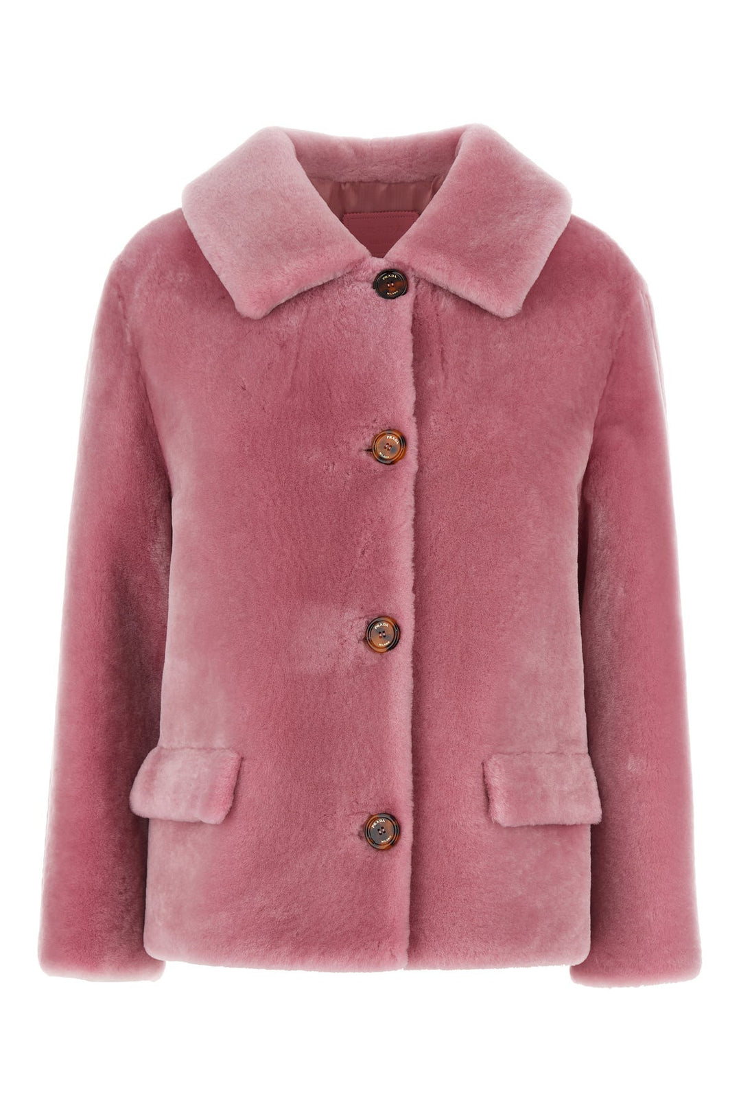 Pink fur coat