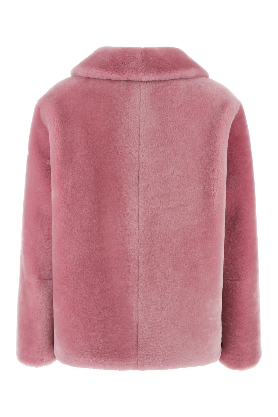 Pink fur coat